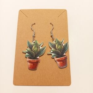 Fashion Jewelry Plants Dangle Earrings